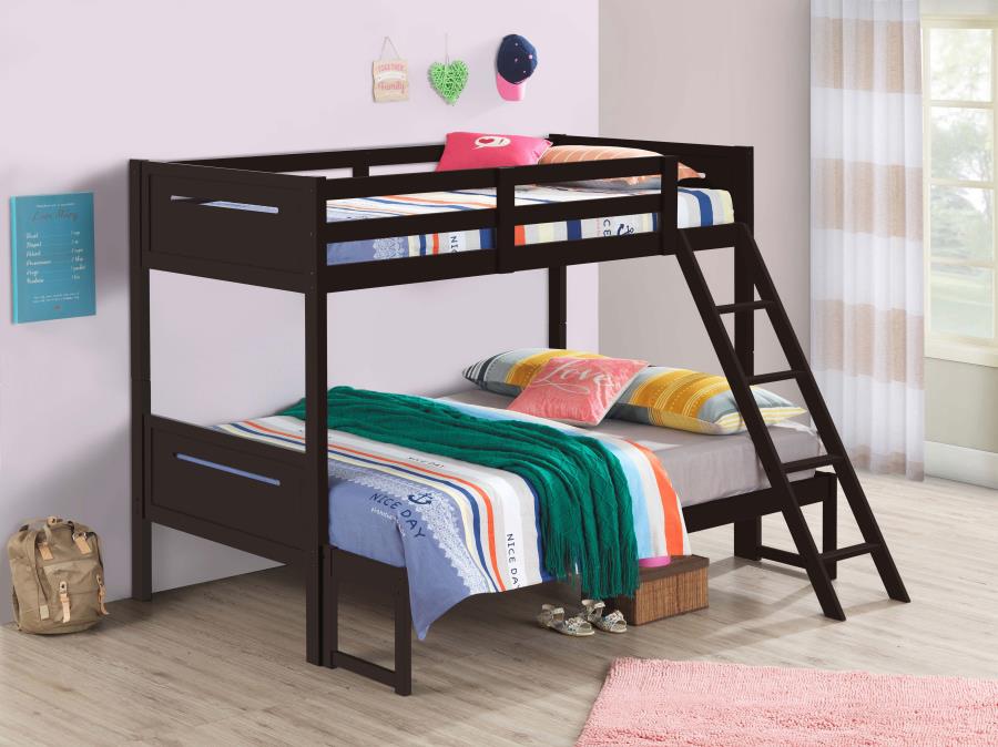 Littleton Brown Twin / Full Bunk Bed - furniture place usa