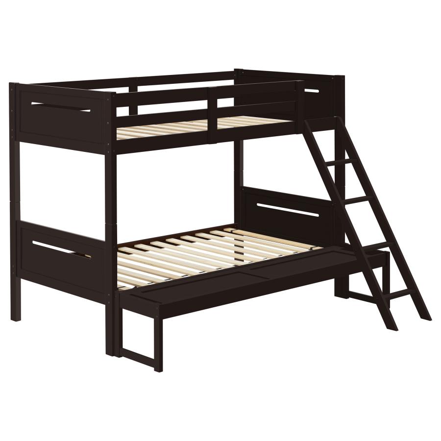 Littleton Brown Twin / Full Bunk Bed - furniture place usa