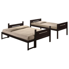Littleton Brown Twin / Full Bunk Bed - furniture place usa
