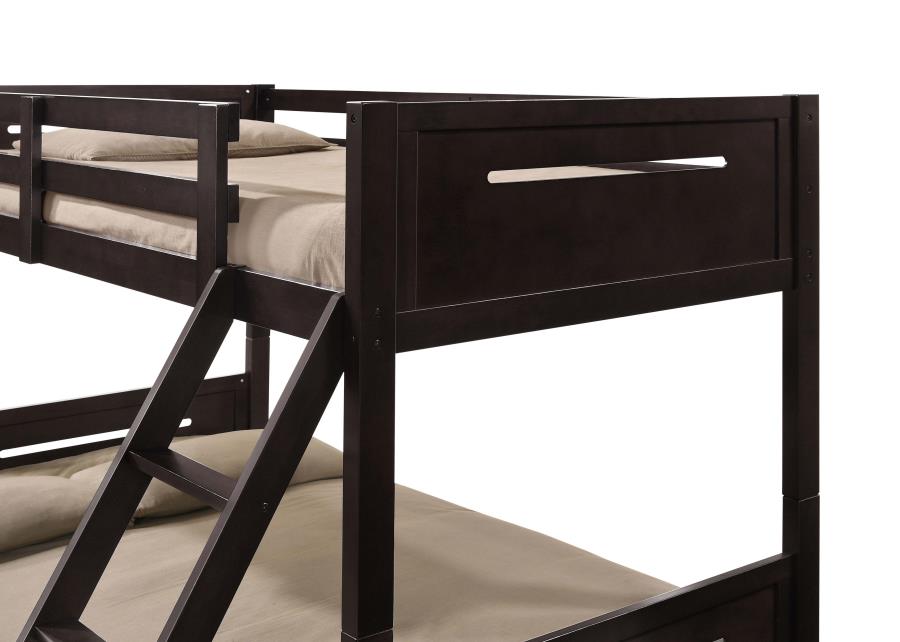 Littleton Brown Twin / Full Bunk Bed - furniture place usa