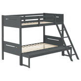Littleton Grey Twin / Full Bunk Bed - furniture place usa