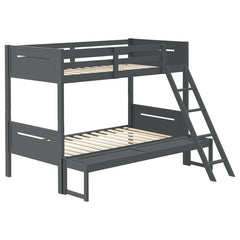 Littleton Grey Twin / Full Bunk Bed - furniture place usa