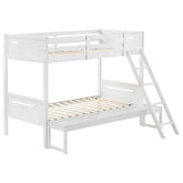 Littleton White Twin / Full Bunk Bed - furniture place usa