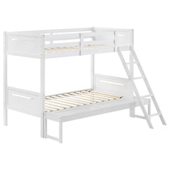 Littleton White Twin / Full Bunk Bed - furniture place usa