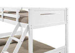 Littleton White Twin / Full Bunk Bed - furniture place usa