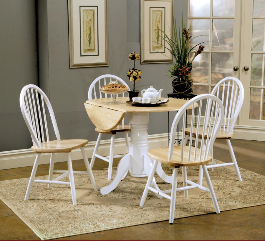 Allison White 5 Pc Dining Set - furniture place usa