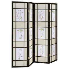 Catabella Black 4 Panel Room Divider - furniture place usa