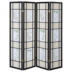 Catabella Black 4 Panel Room Divider - furniture place usa