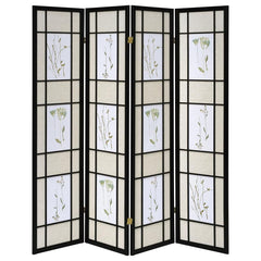 Catabella Black 4 Panel Room Divider - furniture place usa