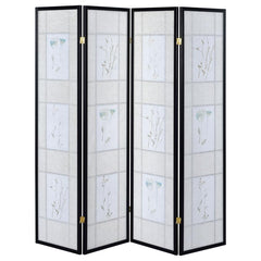 Catabella Black 4 Panel Room Divider - furniture place usa