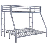 Hayward Silver Twin / Full Bunk Bed - furniture place usa