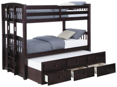 Kensington Brown Twin / Twin Bunk Bed - furniture place usa