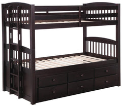 Kensington Brown Twin / Twin Bunk Bed - furniture place usa