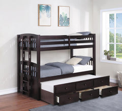 Kensington Brown Twin / Twin Bunk Bed - furniture place usa
