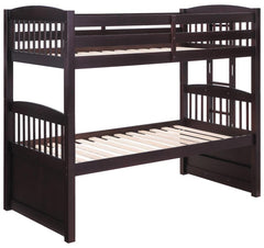 Kensington Brown Twin / Twin Bunk Bed - furniture place usa