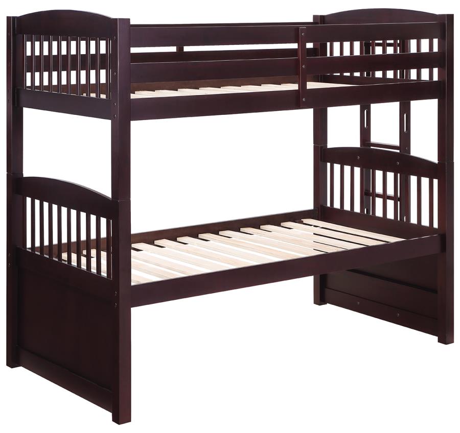 Kensington Brown Twin / Twin Bunk Bed - furniture place usa