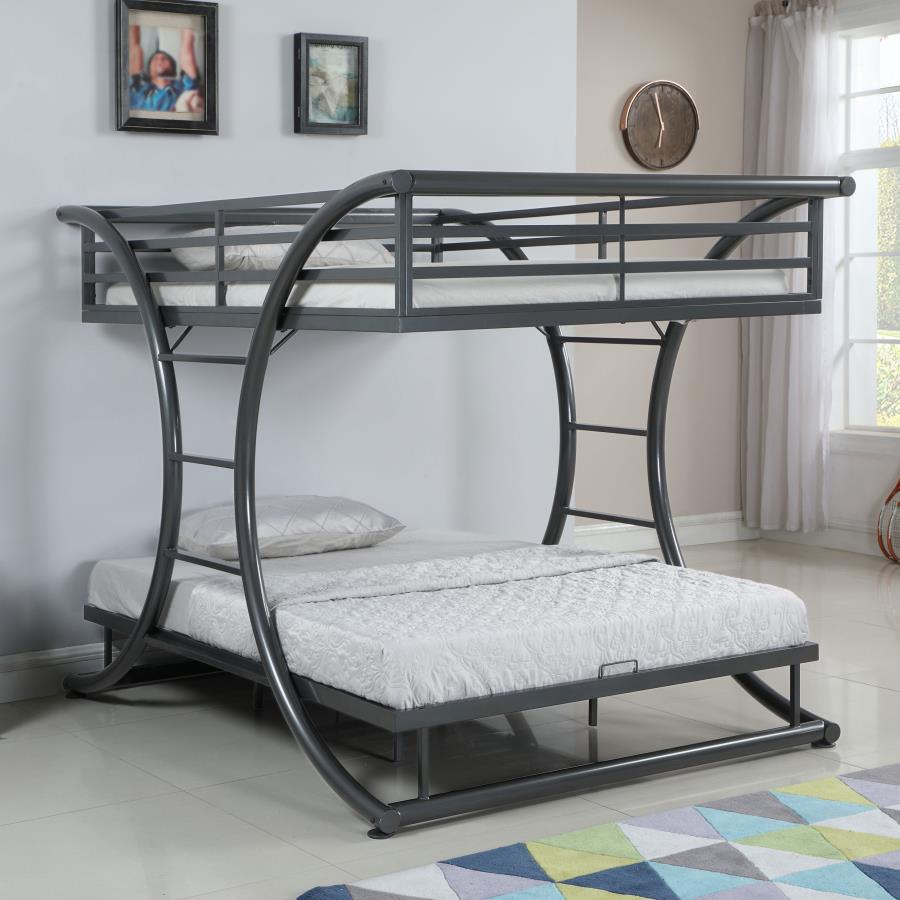 Stephan Grey Full / Full Bunk Bed - furniture place usa