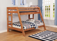 Wrangle Hill Brown Twin / Full Bunk Bed - furniture place usa