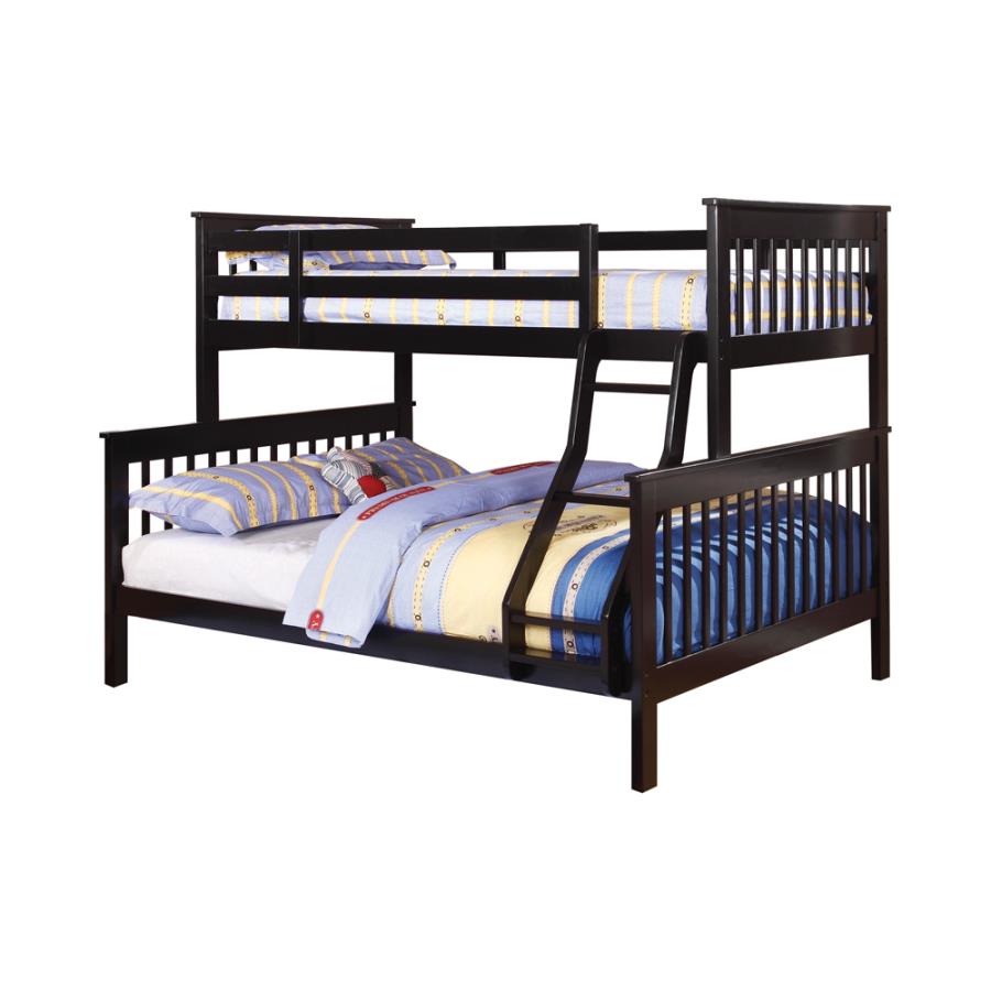Chapman Black Twin / Full Bunk Bed - furniture place usa