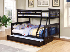 Chapman Black Twin / Full Bunk Bed - furniture place usa