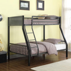 Meyers Black Twin / Full Bunk Bed - furniture place usa