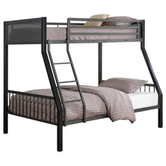 Meyers Black Twin / Full Bunk Bed - furniture place usa