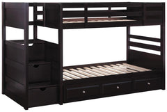 Elliott Brown Twin / Twin Bunk Bed - furniture place usa