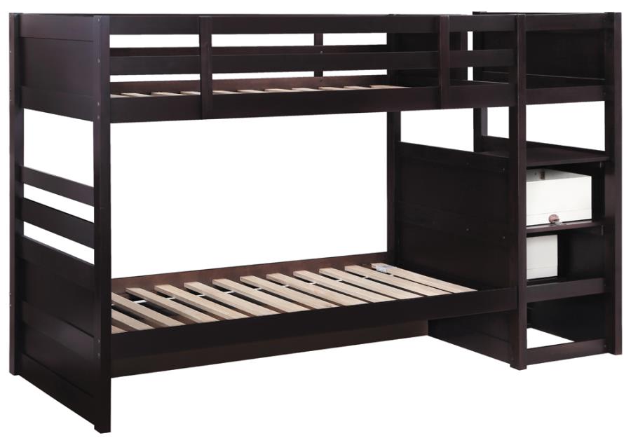 Elliott Brown Twin / Twin Bunk Bed - furniture place usa