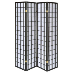 Roberto Black 4 Panel Room Divider - furniture place usa