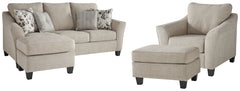 Abney Sofa Chaise, Chair, and Ottoman - furniture place usa