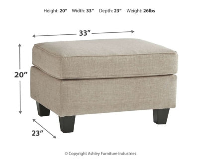 Abney Ottoman - furniture place usa