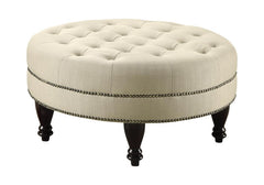 Elchin Beige Ottoman - furniture place usa