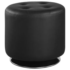 Bowman Black Accent Stool - furniture place usa