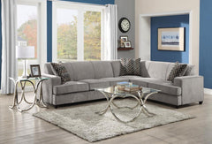 Tess Grey Sleeper Sectional - furniture place usa