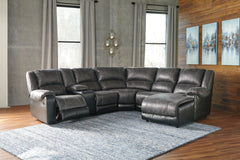 Nantahala 6-Piece Reclining Sectional with Chaise - furniture place usa