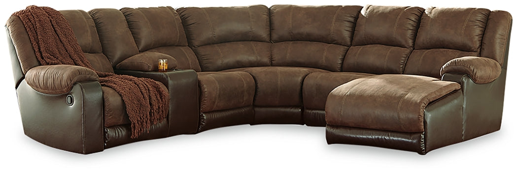 Nantahala 6-Piece Reclining Sectional with Chaise - furniture place usa
