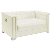 Chaviano Ivory Loveseat - furniture place usa