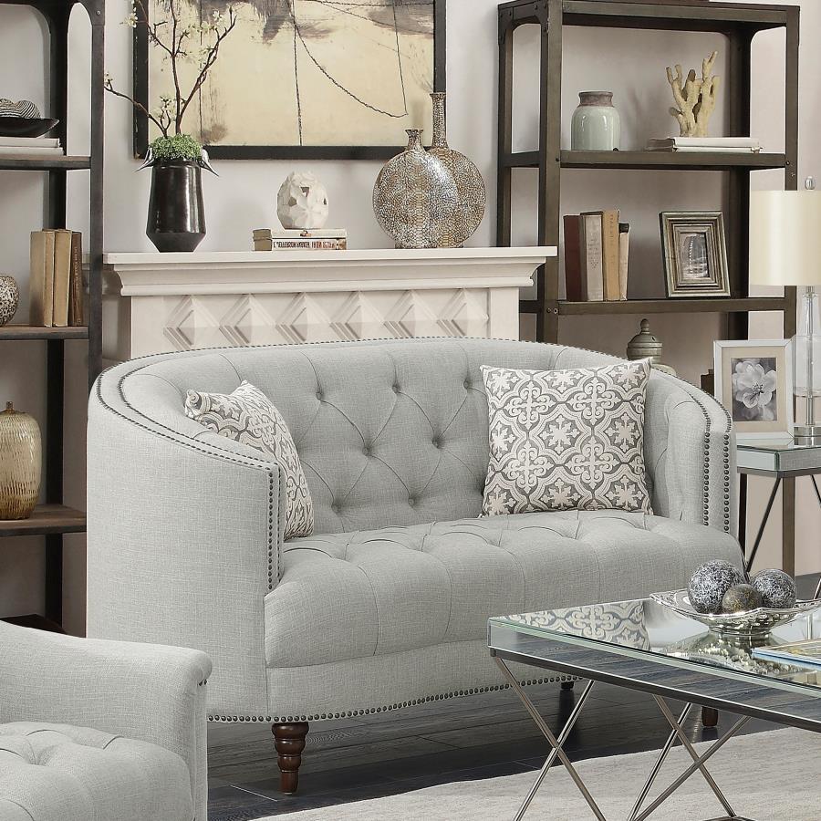 Avonlea Grey Loveseat - furniture place usa