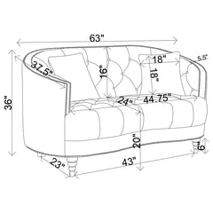 Avonlea Grey Loveseat - furniture place usa