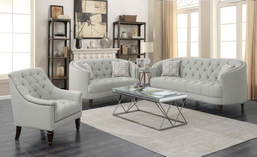 Avonlea Grey Loveseat - furniture place usa