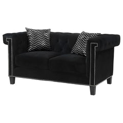 Reventlow Black Loveseat - furniture place usa