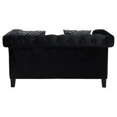 Reventlow Black Loveseat - furniture place usa