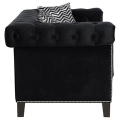 Reventlow Black Loveseat - furniture place usa
