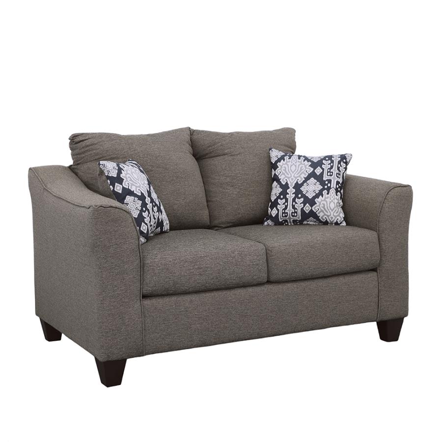 Salizar Grey Loveseat - furniture place usa