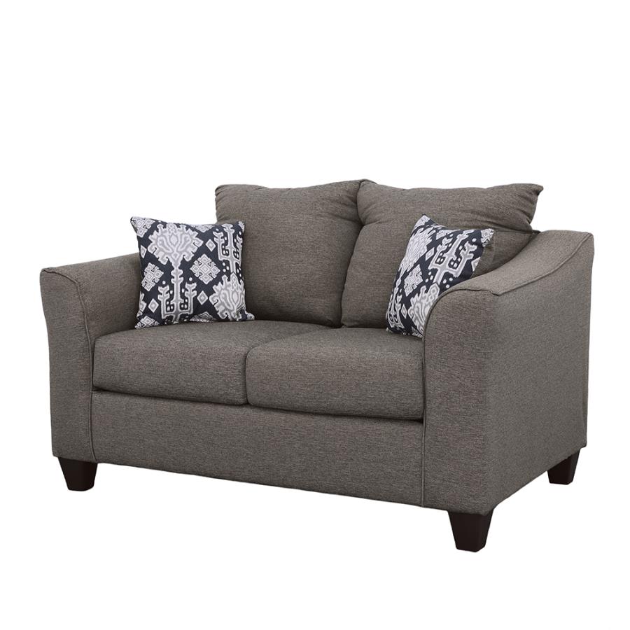 Salizar Grey Loveseat - furniture place usa