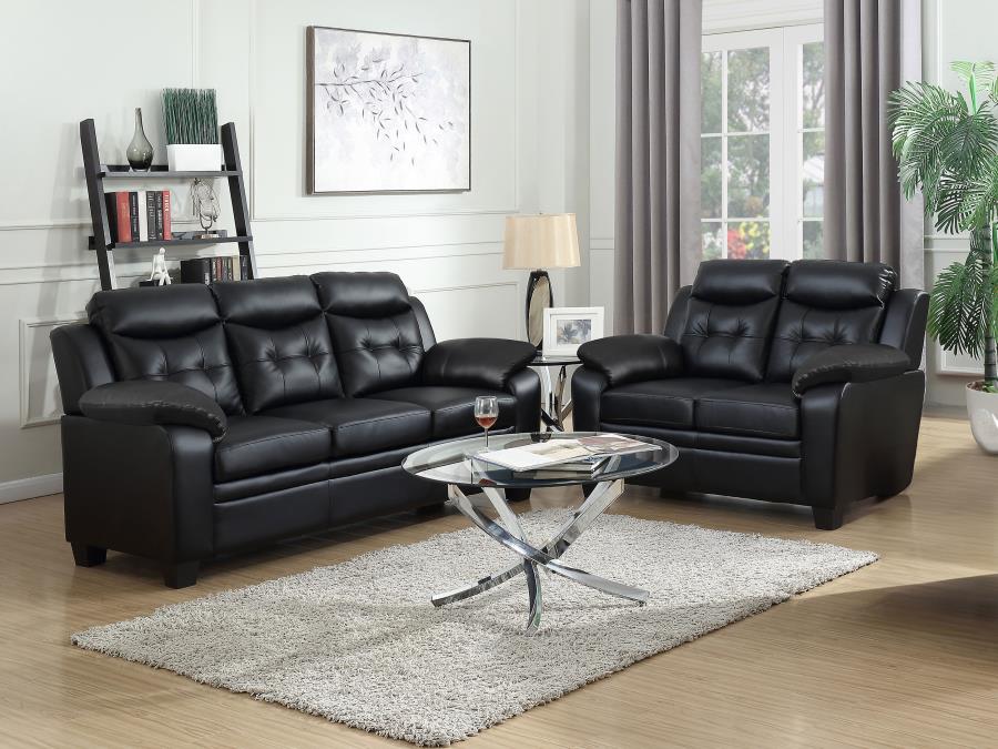 Finley Black 2 Pc Sofa Set - furniture place usa