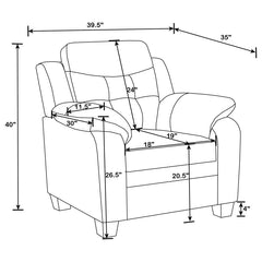 Finley Black 3 Pc Sofa Set - furniture place usa