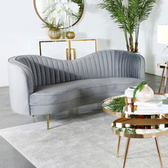 Sophia Grey Loveseat - furniture place usa