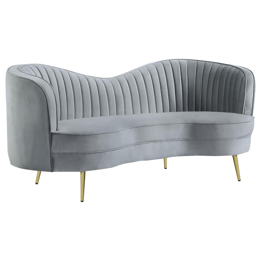 Sophia Grey Loveseat - furniture place usa