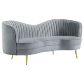 Sophia Grey Loveseat - furniture place usa